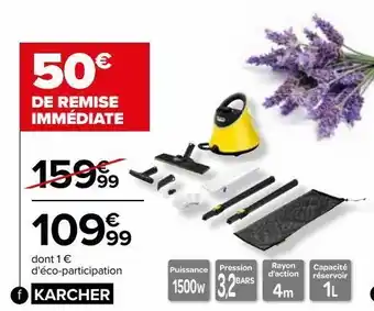 Carrefour Nettoyeur vapeur kärcher offre