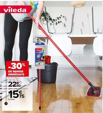 Carrefour Balai à plat ultramax power vileda offre