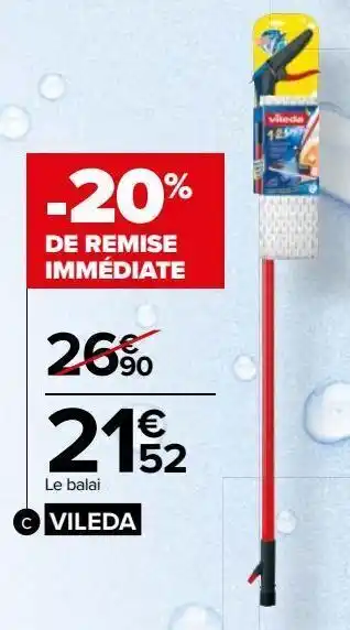 Carrefour Balai 1-2 spray vileda offre