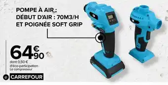 Carrefour Compresseur gonfleur 20v avec batterie carrefour offre