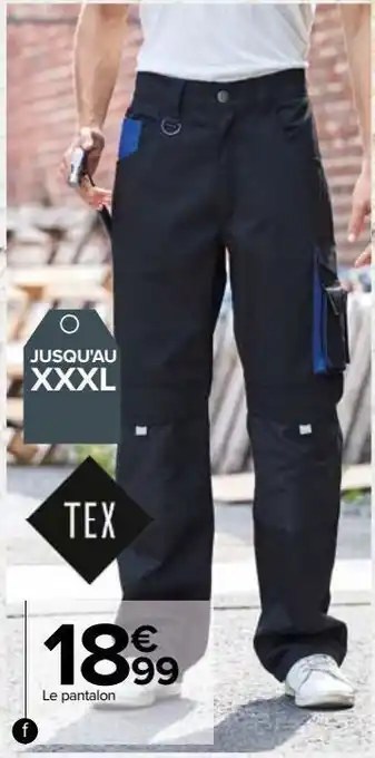 Pantalon de travail homme tex