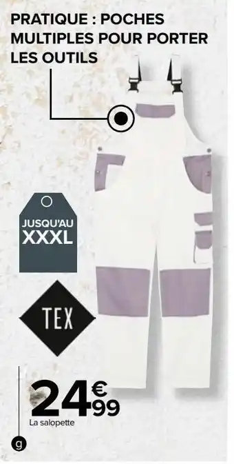 Carrefour Salopette de travail tex offre
