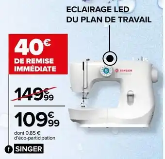 Carrefour Machine à coudre singer offre