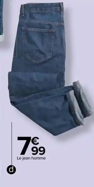 Carrefour Le jean homme offre