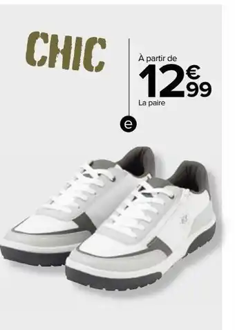 Promo Baskets homme a partir de 12.99 chez Carrefour