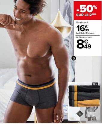 Carrefour Le lot de 3 boxers offre