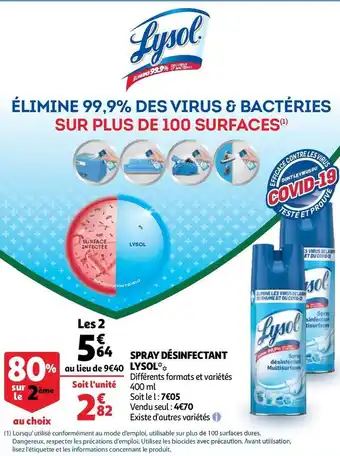 Auchan SPRAY DÉSINFECTANT offre