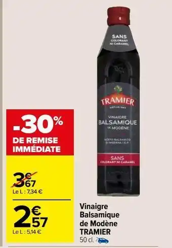 Carrefour Market Vinaigre balsamique de modène tramier offre