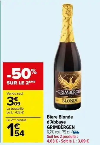 Bière blonde d’abbaye grimbergen