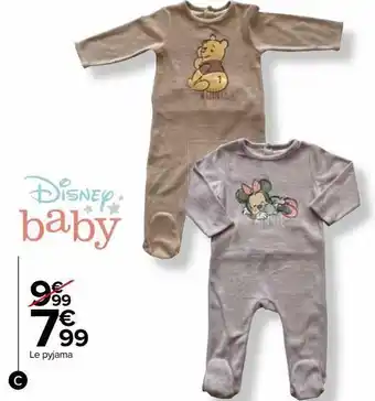 Carrefour Market Pyjama bébé fille ou garçon offre