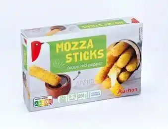 Auchan MOZZA STICKS SAUCE RED PEPPER SURGELÉS offre