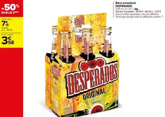 Carrefour Market Bière aromatisée DESPERADOS offre
