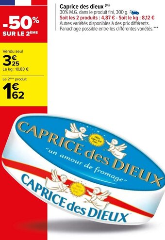 Carrefour Market Caprice des dieux offre