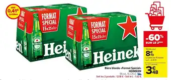 Carrefour Market Bière blonde format spécial HEINEKEN offre