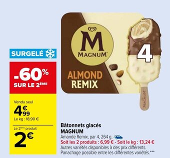 Carrefour Market Bâtonnets glacés MAGNUM offre