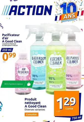 Action Produit nettoyant a good clean offre