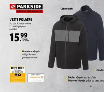 Lidl Veste polaire parkside offre