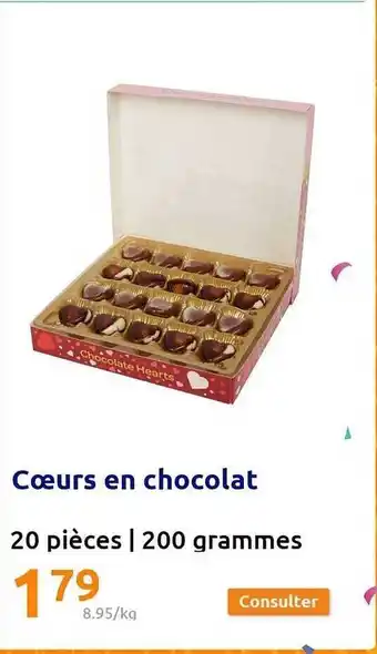 Action Cœurs en chocolat offre
