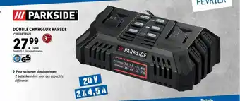 Lidl Double chargeur rapide parkside offre
