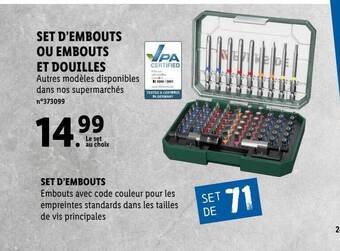 Lidl Set d'embouts ou embouts et douilles offre