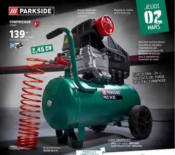 Lidl Compresseur parkside offre
