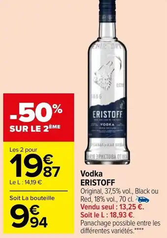 Carrefour Market Vodka ERISTOFF offre