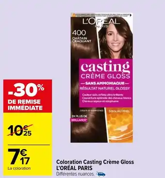 Carrefour Market Coloration casting crème gloss L'ORÉAL PARIS offre