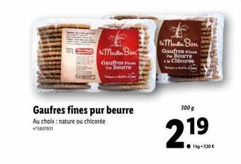 Lidl Gaufres fines pur beurre offre