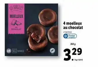 Lidl 4 moelleux au chocolat offre