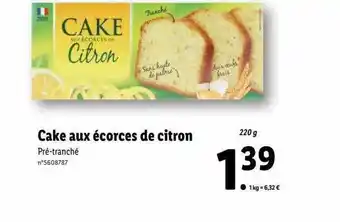 Cake aux écorces de citron