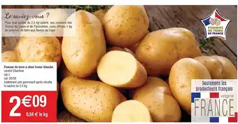 Cora x Carrefour Pomme de terre à chair ferme blanche charlène offre