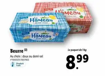 Lidl Le hameau beurre offre