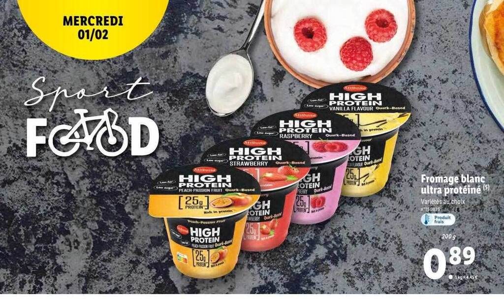 Promo Fromage blanc ultra protéiné chez Lidl