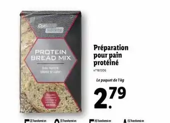 Lidl Préparation pour pain protéiné offre