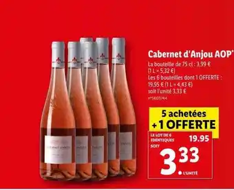 Lidl Cabernet d'anjou aop offre