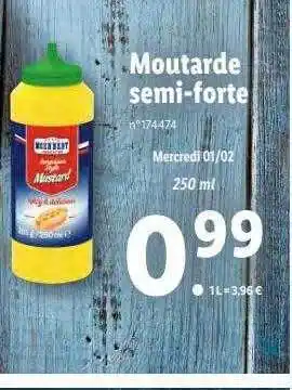 Lidl Moutarde semi-forte offre