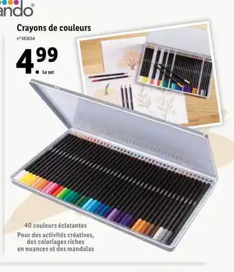 Lidl Crayons de couleurs crelando offre