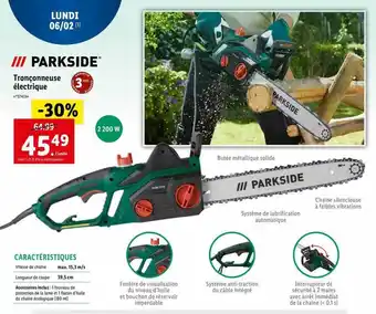 Lidl Parkside tronçonneuse électrique offre