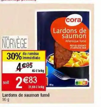 Migros Lardons de saumon fumé offre