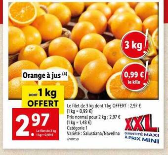 Lidl Orange à jus offre