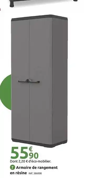 Mr Bricolage Armoire de rangement en résine offre