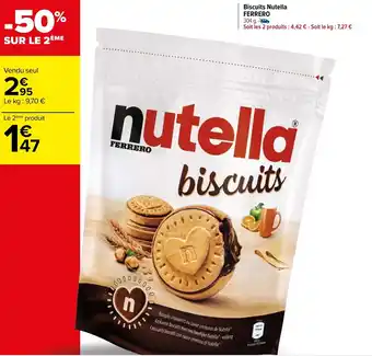 Carrefour Market Biscuits nutella FERRERO offre