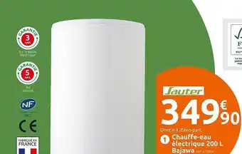 Mr Bricolage Chauffe-eau électrique 200 l bajawa offre