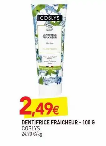 naturéO Dentifrice fraîcheur coslys - 100 g offre