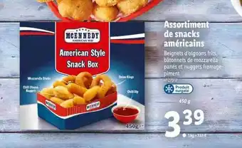 Lidl Mcennedy assortiment de snacks américains offre
