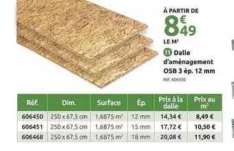 Mr Bricolage Dalle d'aménagement osb 3 ép. 12 mm offre