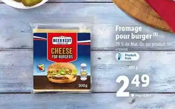 Lidl Fromage pour burger mcennedy offre