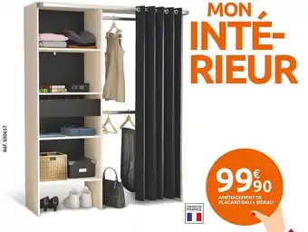 Mr Bricolage Aménagement de placard bali + rideau offre