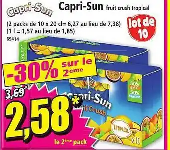 Norma Capri-sun fruit crush tropical offre