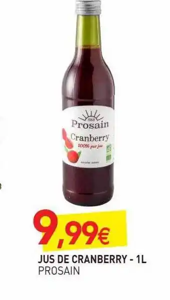 naturéO Jus de cranberry prosain - 1 l offre
